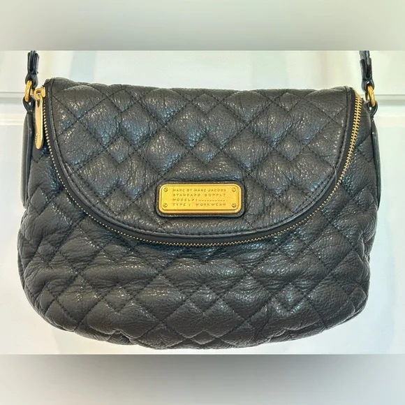 MARC BY MARC JACOBS Natasha Quilted Crossbody in Black Leather - Picture 2 of 10
